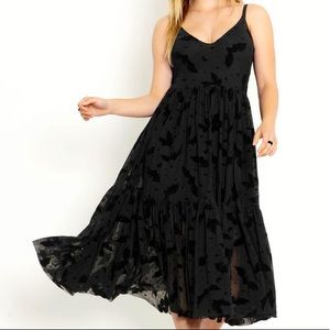 Flock of Bats Midaxi Dress